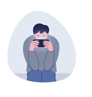 Person using social media