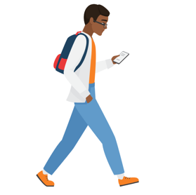 Someone going with the flow