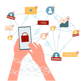 Person using Social Media