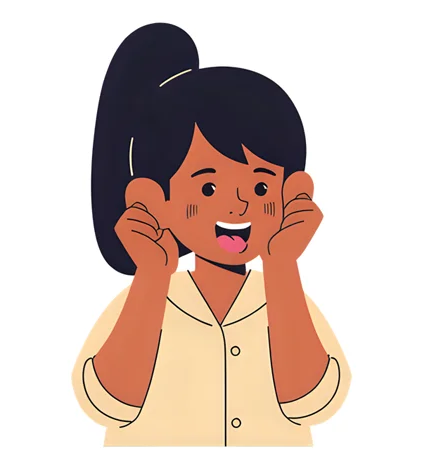 Girl Pretending Something Was Funny